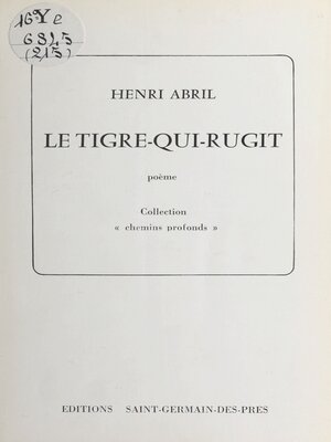 cover image of Le tigre-qui-rugit